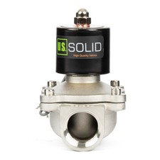 U.S. Solid Stainless Steel Solenoid Valve 1" 24V DC Normally Closed