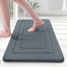 Memory Foam Bathroom Rug Mat 30X20, Ultra Soft and Absorbent Bath Mat, Machine W