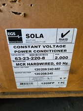 Sola MCR 63-23-220-8 2000VA 60Hz Constant Voltage Conditioner Hardwired