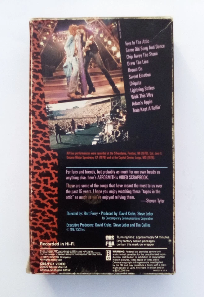 Aerosmith VHS Collection: Video Scrapbook Permanent Vacation Things that go Pump - Image 4 of 4