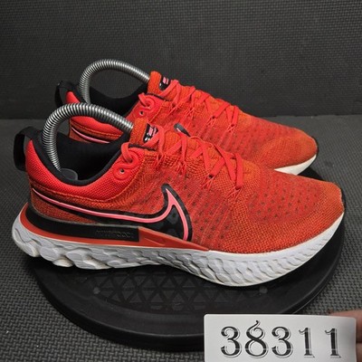 Nike React Infinity Run Flyknit 3 Shoes Womens Size 8 Red Knit Running Sneakers