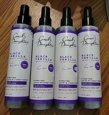 (4) Carol's Daughter Black Vanilla Hydrating Leave-In Conditioner 8oz