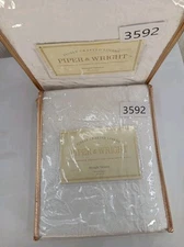 Piper & Wright Straight Valance White Emelia Matelasse Floral Ruffle Set of 2