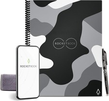 Rocketbook Core Reusable Spiral Notebook, Letter Size Spiral bound