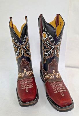 Kid's Genuine Cowhide Rodeo Square Toe Leather Handcrafted