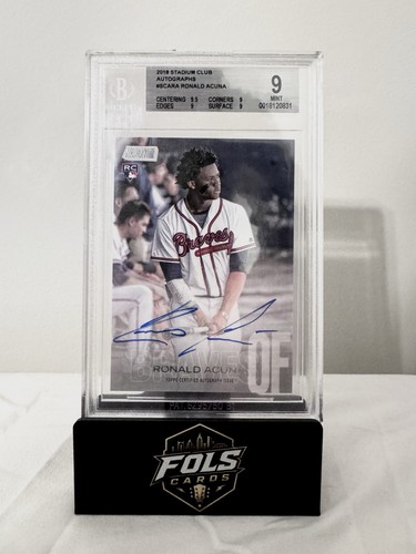 Ronald Acuna #SCA-RA 2018 Stadium Club Autographs card
