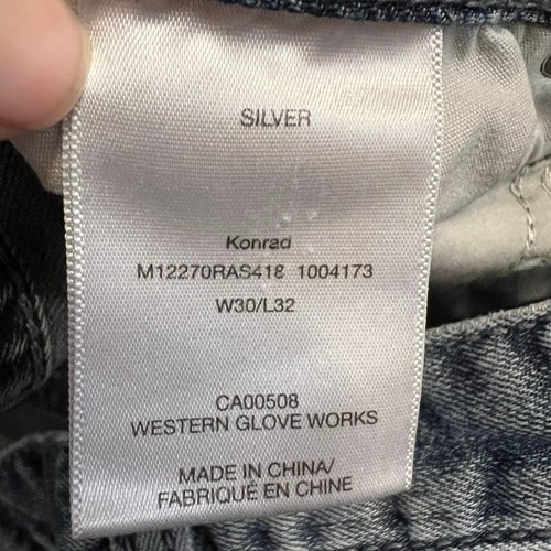 Silver Jeans Mens 30 X32 Konrad Slim Straight Blue Denim Pants ** - Picture 6 of 12
