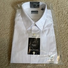 NWT Men s Van Heusen Dress Shirt Button Down Regular Fit 17 36/37 XL White