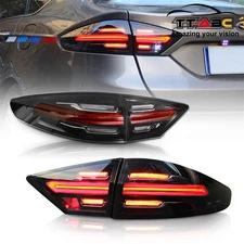 Pair LED Tail Lights For Ford Fusion 2013-2026 Start Animation Smoked Rear Lamps