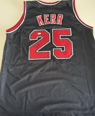 Steve Kerr Signed Chicago Bulls Jersey Warriors Coach Autographed