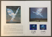 France, 1998, Encart Cérès, 1ᵉʳ jour du timbre N°3145, Tableaux René Magritte