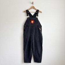 Vtg 90s Looney Tunes Tweety Bird Black Denim Overalls 1997 Streetwear Kidcore