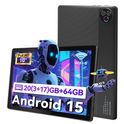 AEEZO 10'' IPS Tablet Android 15 Octa-Core 5G WIFI 20GB+64GB+1TB TF 5000mAh