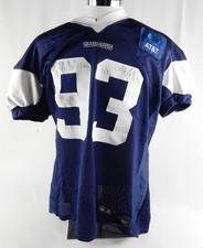 2024 Dallas Cowboys Linval Joseph #93 Game Used Blue Practice Jersey 56 731
