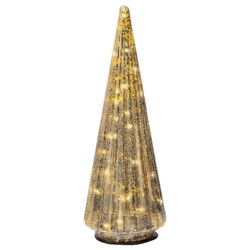 Kaemingk Albero Natale soprammobile Oro 489498 (11x31,5cm) 20 luci - MICROLED