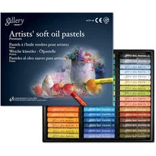 Professional Artists' 48-Piece Soft Oil Pastels - Blendable & Colorful Tools