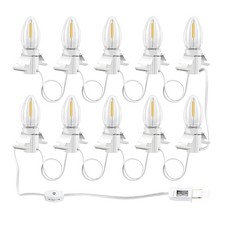 Energy-Efficient 10 LED Christmas Village Lights, Remote-Controlled Ambiance