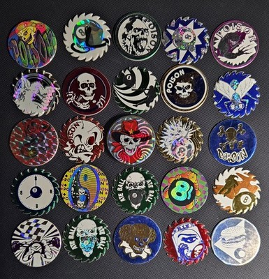 POGBOM様 90s Vintage Pog And Slammer Lot #4 Poison, 8 Ball | eBay