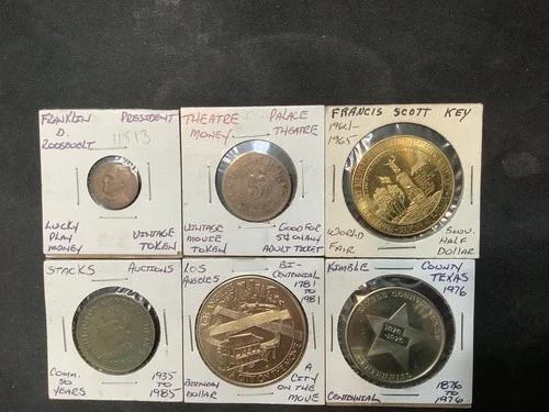 Premium Mixed Token/Medal 6 Token Lot. R11513