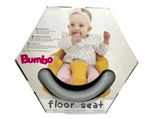 Bumbo Infant Floor Seat Baby Sit Up Chair with Adjustable Safety Harness Gray
