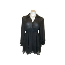 ZARA SHORT DOUBLE-LAYER DRESS BLACK | 2354/925