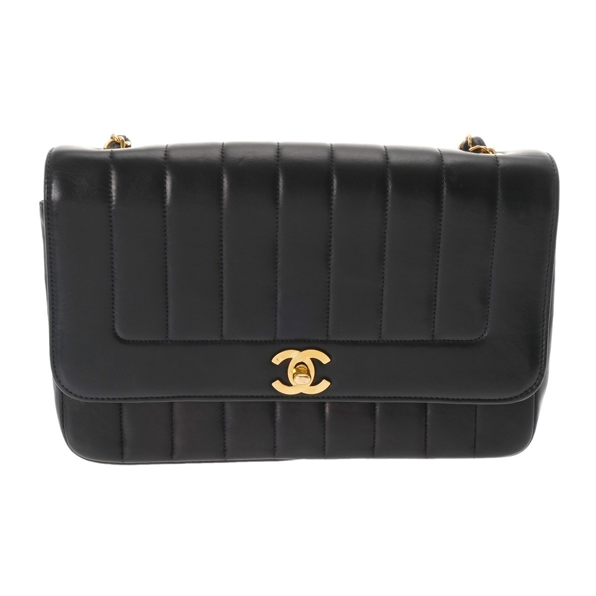 CHANEL Mademoiselle Lambskin Shoulder Bag with Chain B 27450