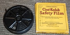 Vintage recorded 16mm film reel, Cine-Kodak Safety Film, 100 feet 1930