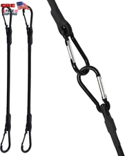 36 Inch Bungee Cord with Carabiner Hooks Heavy Duty 2 Pack