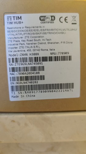 Modem TIM HUB+ Nuovo Ricondizionato MODEM/Router FIBRA/EVDSL/VDSL2/ADSL2+/ADSL - Zdjęcie 3 z 11