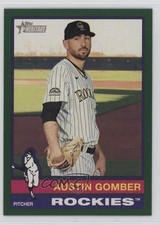 2025 Topps Heritage High Number SP Dark Green Border Austin Gomber #437 0h99