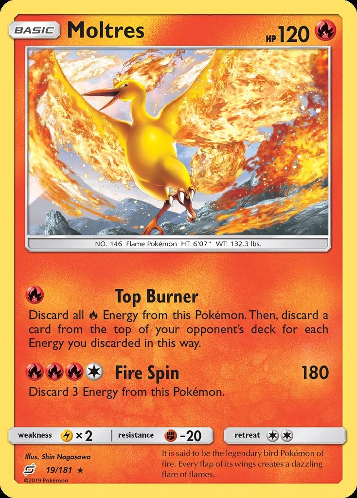 Pokemon Moltres (19/215) Team Up MP HOLO