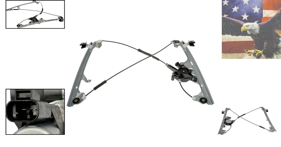 Durable Driver Side Power Window Motor & Regulator for Select Cadillac Models Foto 2 de 4