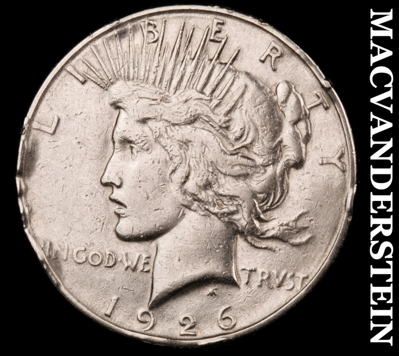 1926-S Silver Peace Dollar - Scarce  Better Date  No Reserve  #M654