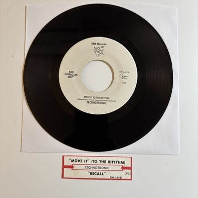 Technotronic Recall/Move It To The Rhythm 45rpm 7'' VG W/Title Tag