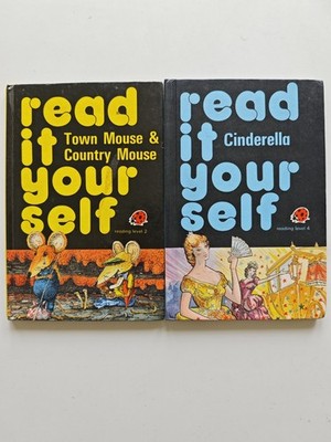 Vintage Read It Yourself Cinderella And Town Mouse & Country Mouse