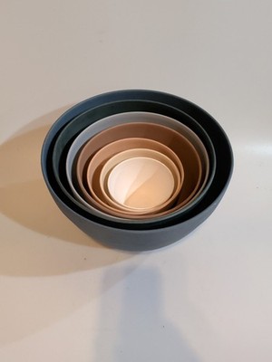 BAMBOOZLE 7 Piece Nesting Bowl Set-Sustainable/Durable/Biodegradable/Neutrals