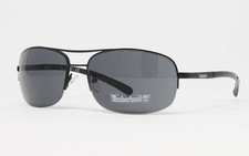 Timberland TB7113-02A Men's Sunglasses Matte Black 61mm Aviator Half Rim Metal