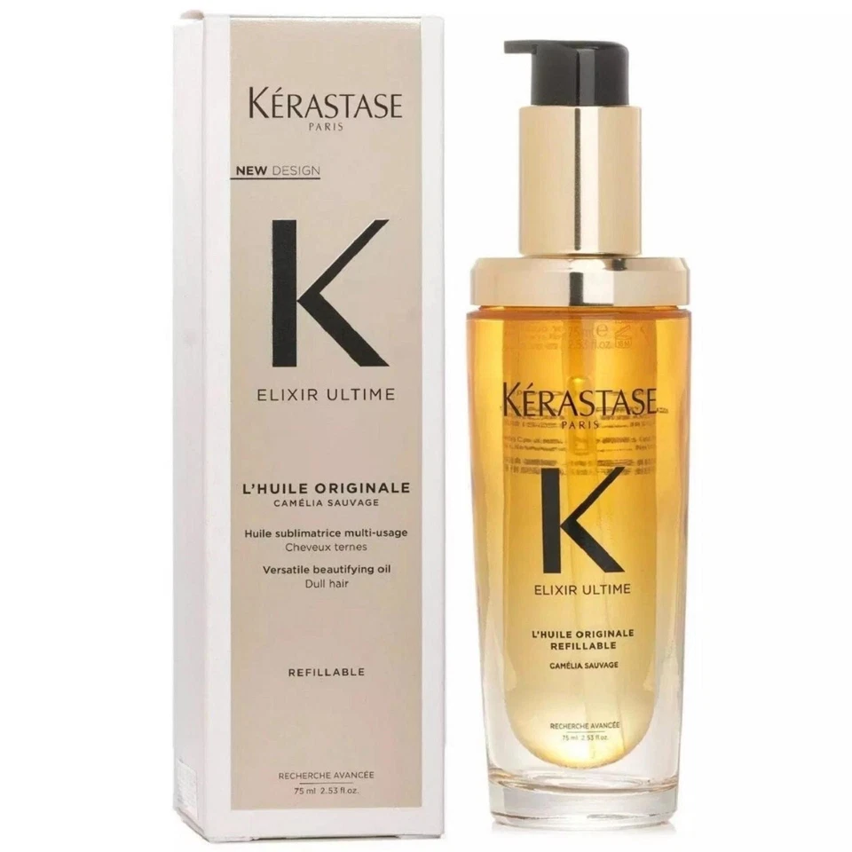 Kerastase Elixir Ultime Oil Hair Care&Chronologiste Hair Care olio essenziale 75 ml - Immagine 3 di 4