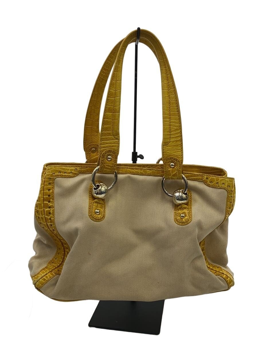 CELINE Boogie Bag Python Embossed Tote Bag Canvas… - image 1