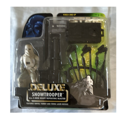 Kenner Star Wars Deluxe Snowtrooper w/ E-Web Heavy Repeating Blaster 1996