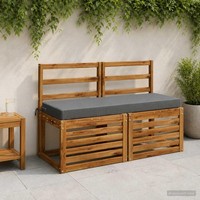 Bankkissen Soest 100 % Polyester Grau 100 X 40 X 8 Cm