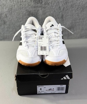 Adidas Ligra 8 Indoor Volleyball Girls White Sneakers Athletic Shoes 4Y IH8244
