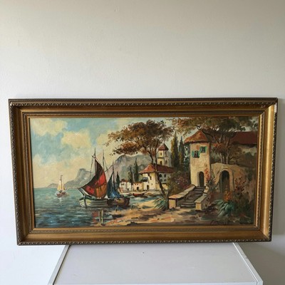 Classic Seascape Oil Painting ''Sailing Boats'' Timeless Large Artwork