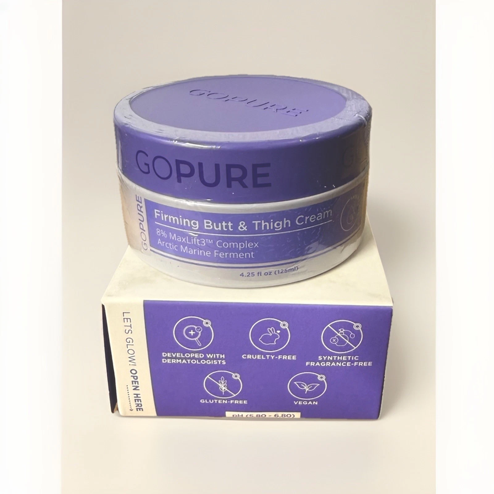 goPure Firming Butt & Thigh Cream - 4.25 fl oz EXP: 07/2027 Sealed New
Opens in a new window or tab