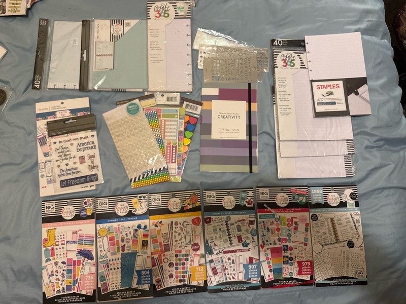 Huge Happy Planner Lot - Stickers, Filler Paper, Accessories - New
