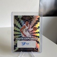 2024-25 Panini Select Trey Alexander Rookie Autograph Prizm Nuggets YE-TAX