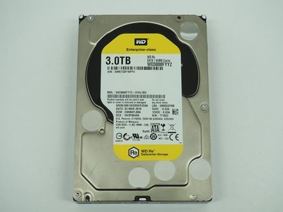 Western Digital 3TB 3.5'' SATA HDD Tested, Wiped -WD3000FYYZ
