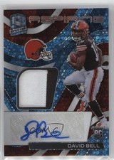 2022 Panini Spectra Aspiring Neon Blue Prizm 35/50 David Bell Patch Auto 1cc7