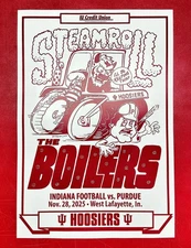 2025 IU Indiana Hoosiers Football Poster November 11/29/25 V Purdue Boilermakers