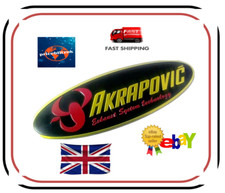 AKRAPOVIC EXHAUST STICKER HEAT PROOF  MOTORCYCLE  ALUMINIUM - UK SELLER
